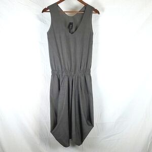 Zero + Maria Cornejo Gray Draped Dress
